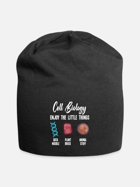 Biologie Genieße die kleinen Dinge - Jersey-Beanie - Schwarz