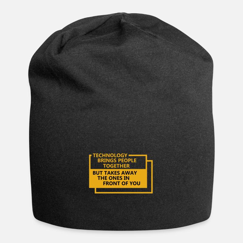 Smartphone Handy - Jersey-Beanie - Schwarz