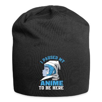 Anime j'ai mis mon anime en pause - Bonnet en jersey - noir - Devant
