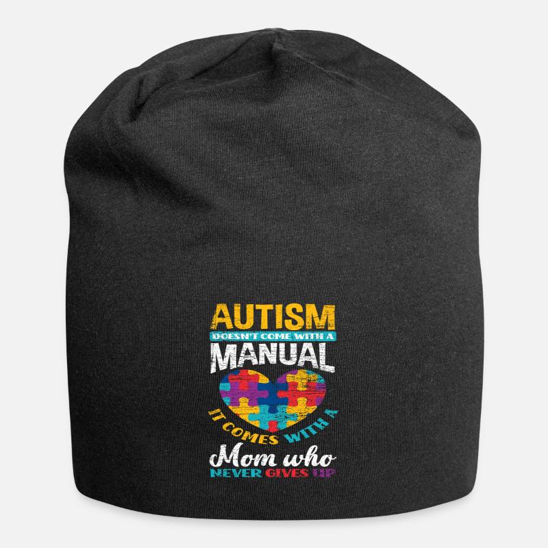Autismus Mutter - Jersey-Beanie - Schwarz