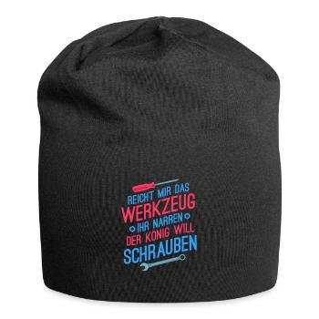 Reicht mir das Werkzeug König Mechaniker Schrauber - Jersey-Beanie - Schwarz - Vorne