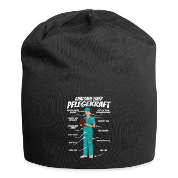 Anatomie einer Pflegekraft Altenpflegerin - Jersey-Beanie - Schwarz - Vorne