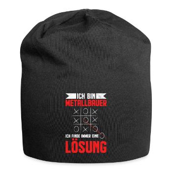 Metallbauer Metaller Metallbau Handwerker Geschenk - Jersey-Beanie - Schwarz - Vorne