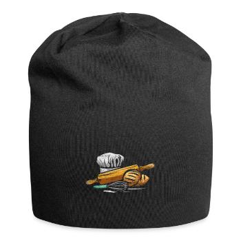 Bäcker Backen - Jersey-Beanie - Schwarz - Vorne