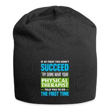 Physiotherapeut Arbeit Patient - Jersey-Beanie - Schwarz - Vorne