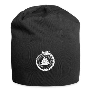Ouroboros with Valknut and Futhark - Germanic - Jersey Beanie - black - Front