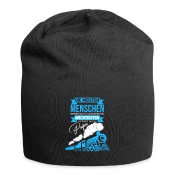 Lokführer Papa Modelleisenbahn - Jersey-Beanie - Schwarz - Vorne