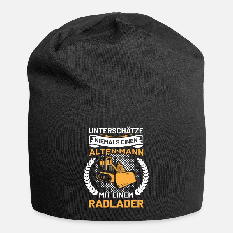Beruf & Arbeit | Radlader Bauarbeiter & Männer - Jersey-Beanie - Schwarz