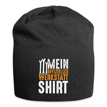Mein offizielles Werkstatt Shirt - Jersey-Beanie - Schwarz - Vorne