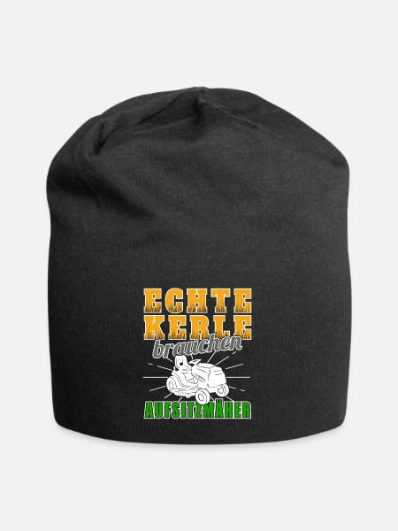 Rasenmäher Aufsitzmäher Rasentraktor Gartenarbeit - Jersey-Beanie - Schwarz