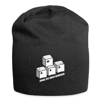 PC Gamer Gaming WASD drôle idée de cadeau - Bonnet en jersey - noir - Devant