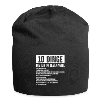 Lustige Geschenkidee | Hochlandrind Kuh Rind - Jersey-Beanie - Schwarz - Vorne
