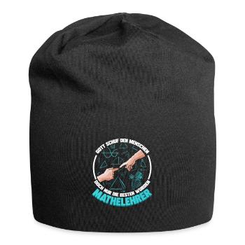 Gott schuf den Mensch Mathelehrer & Mathematiker - Jersey-Beanie - Schwarz - Vorne