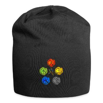 Qigong 5 Éléments Chakra Spirituel Zen Tai Chi - Bonnet en jersey - noir - Devant