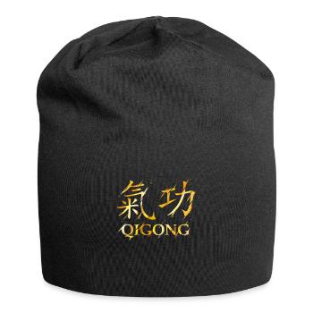 Qigong Symboles chinois Qi Gong Chakra Tai Chi - Bonnet en jersey - noir - Devant