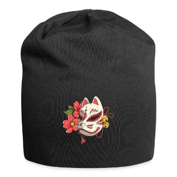 Kitsune Manga Japan Japanese Anime - Jersey Beanie - black - Front