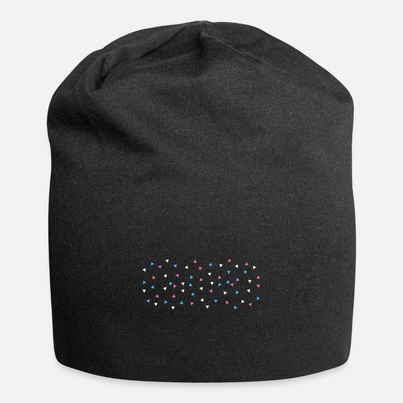 Trans Triangles - Jersey Beanie - black