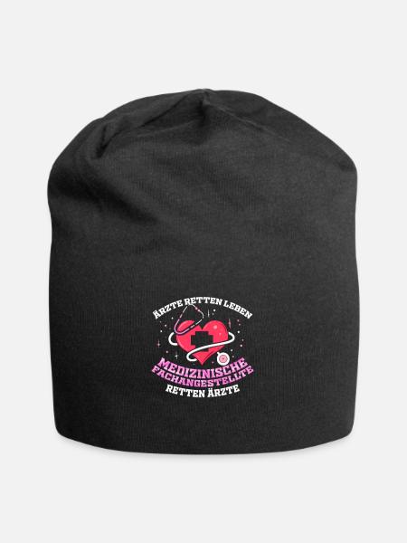 Medizinische Fachangestellte Retten Ärzte - Jersey-Beanie - Schwarz