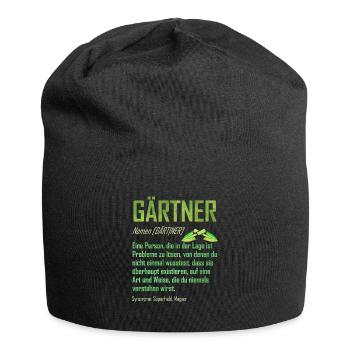 Gärtner Lustige Definition - Garten & Gartenarbeit - Jersey-Beanie - Schwarz - Vorne