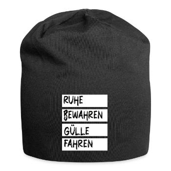 Landwirt Gülle fahren Traktor Bauer - Jersey-Beanie - Schwarz - Vorne