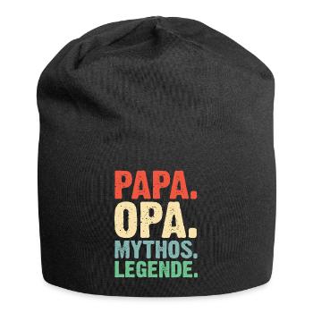 Papa Opa Mythos Legende Retro Vintage - Jersey-Beanie - Schwarz - Vorne