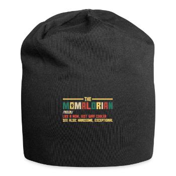 Mamalorian Mama Mother Retro - Jersey Beanie - black - Front