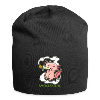Smokesalotl - Funny Weed Axolotl Marijuana - Jersey Beanie - black - Front