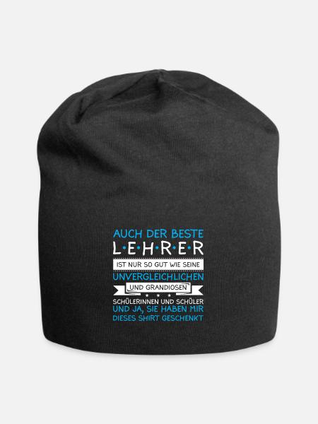 Lehrer Klassenlehrer Schüler Klasse Geschenk - Jersey-Beanie - Schwarz