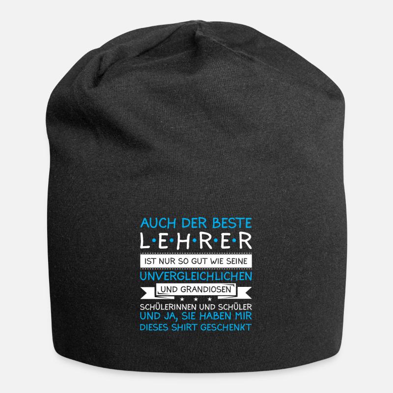 Lehrer Klassenlehrer Schüler Klasse Geschenk - Jersey-Beanie - Schwarz