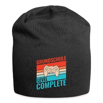 Abschluss Grundschule Retro Vintage Level complete - Jersey-Beanie - Schwarz - Vorne