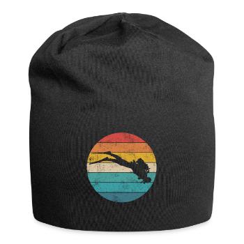 Tauchen | Taucher Retro Vintage - Jersey-Beanie - Schwarz - Vorne