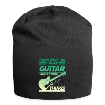 Gitarre Musik Gitarrist Papa Guitar Opa - Jersey-Beanie - Schwarz - Vorne