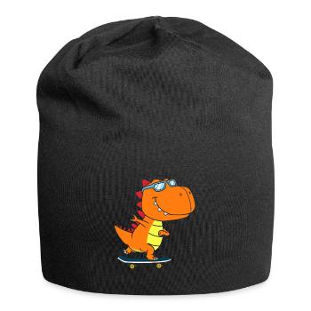 T-Rex dinosaure Trex Dino Skateboard - Bonnet en jersey - noir - Devant