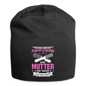 Fußpflegerin Podologin Mama Mutter Muttertag - Jersey-Beanie - Schwarz - Vorne