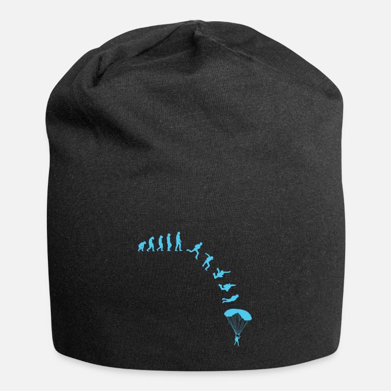 Skydiver Evolution Fallschirmspringer - Jersey Beanie - black