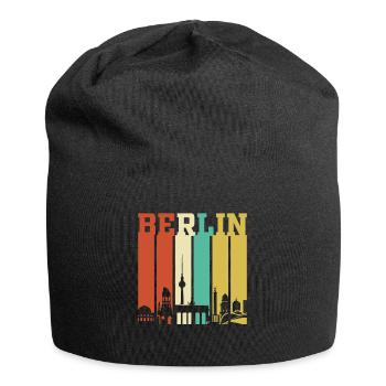 Berlin Berliner Retro Geschenk - Jersey-Beanie - Schwarz - Vorne