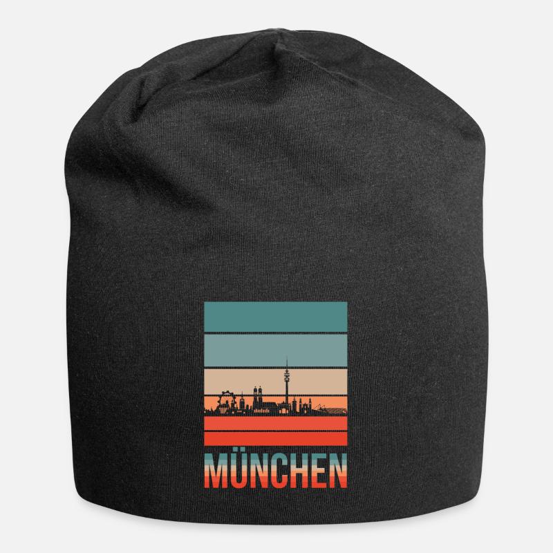 München - Jersey-Beanie - Schwarz