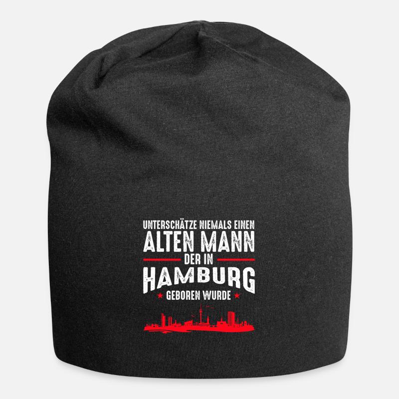 Hamburg Rente Rentner Ruhestand Spruch Geschenk - Jersey-Beanie - Schwarz