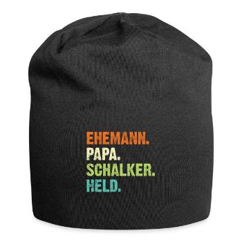 Gelsenkirchen Ehemann Papa Schalker Held Retro - Jersey-Beanie - Schwarz - Vorne