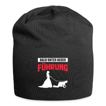 Junggesellenabschied | Bald unter neuer Führung - Jersey-Beanie - Schwarz - Vorne