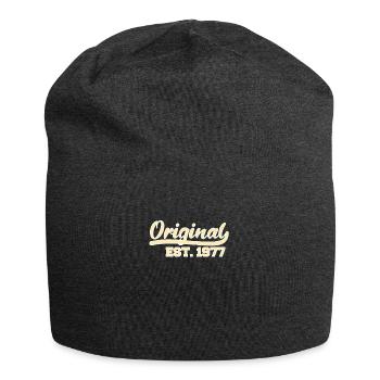 44. Geburtstag September 1977 Geschenkidee - Jersey-Beanie - Anthrazit - Vorne