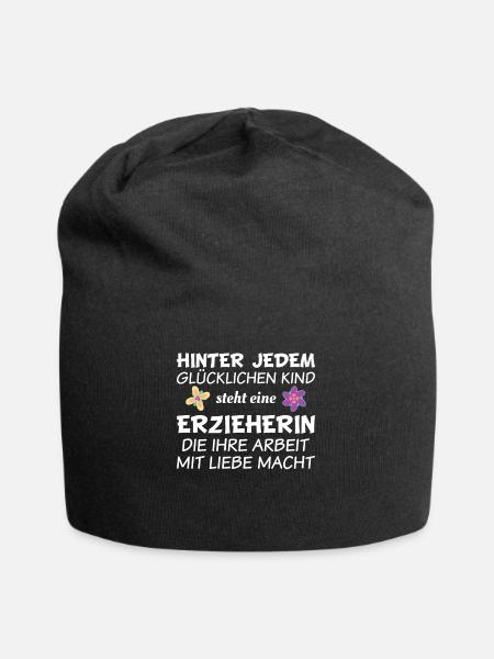 Erzieherin - Jersey-Beanie - Schwarz