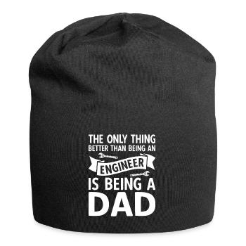 Ingenieur Bauingenieur Vater Papa ist das beste - Jersey-Beanie - Schwarz - Vorne
