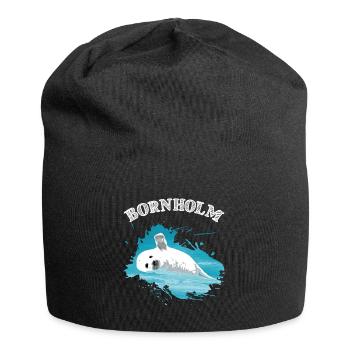 Bornholm Ostsee Insel Urlaub Robbe Seehund im Meer - Jersey-Beanie - Schwarz - Vorne