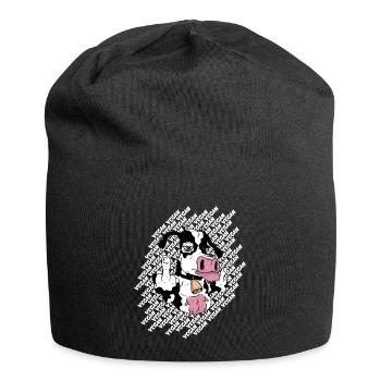 VACHE VÉGÉTALIENNE VEGAN - Bonnet en jersey - noir - Devant