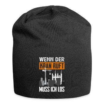 Kran - Jersey-Beanie - Schwarz - Vorne