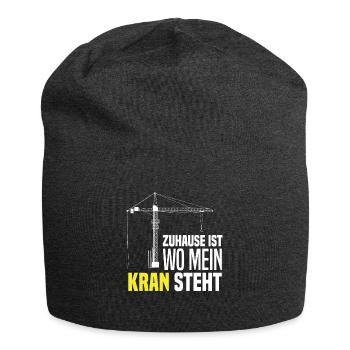Kran Kranführer - Jersey-Beanie - Anthrazit - Vorne