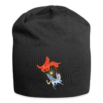 Animals of Mythology - Phoenix vs Pegasus - Jersey Beanie - black - Front