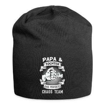 Papa & Tochter - Jersey-Beanie - Schwarz - Vorne