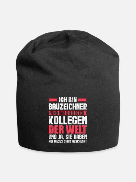 Bauzeichner Spruch - Jersey-Beanie - Schwarz